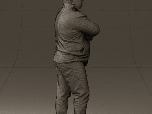 man in dark blue jacket 0579 3d print ready Modèles 3D en vedette