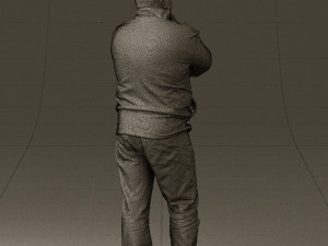 man in dark blue jacket 0579 3d print ready Modèles 3D en vedette