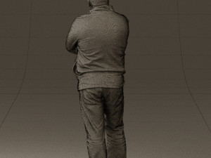 man in dark blue jacket 0579 3d print ready Modèles 3D en vedette