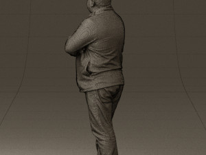 man in dark blue jacket 0579 3d print ready Modèles 3D en vedette