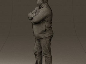man in dark blue jacket 0579 3d print ready Modèles 3D en vedette