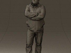 man in dark blue jacket 0579 3d print ready Modèles 3D en vedette