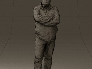 man in dark blue jacket 0579 3d print ready Modèles 3D en vedette