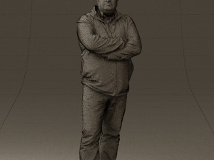 man in dark blue jacket 0579 3d print ready Modèles 3D en vedette