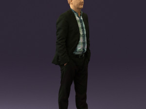man in opened suit 0571 3D Модель