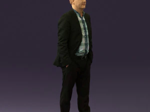 man in opened suit 0571 3D Model