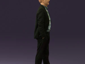 man in opened suit 0571 3D Model