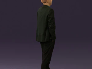 man in opened suit 0571 3D Model