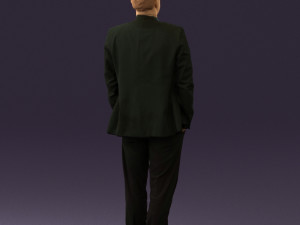 man in opened suit 0571 3D Модель