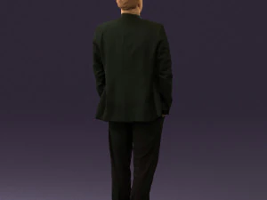 man in opened suit 0571 3D Model