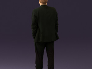 man in opened suit 0571 3D Модель