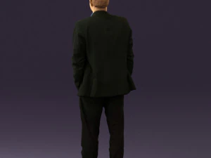 man in opened suit 0571 3D Model