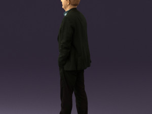 man in opened suit 0571 3D Модель