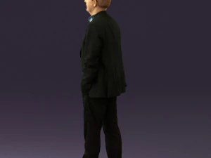 man in opened suit 0571 3D Model