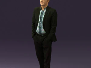 man in opened suit 0571 3D Model
