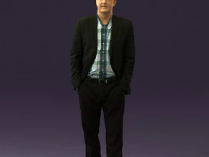 man in opened suit 0571 3D Model