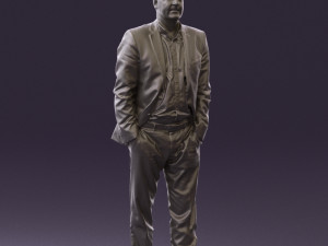 man in opened suit 0571 3D Модель