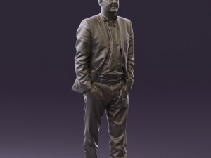 man in opened suit 0571 3D Модель