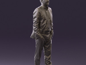man in opened suit 0571 3D Модель
