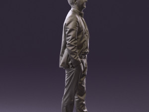 man in opened suit 0571 3D Модель