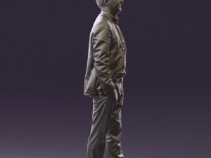 man in opened suit 0571 3D Model