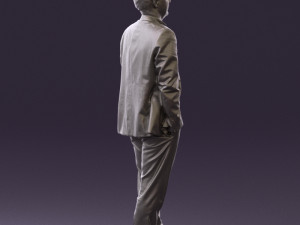 man in opened suit 0571 3D Модель