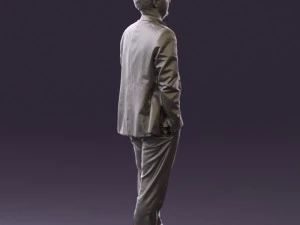 man in opened suit 0571 3D Model