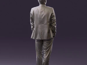 man in opened suit 0571 3D Model