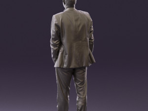 man in opened suit 0571 3D Модель