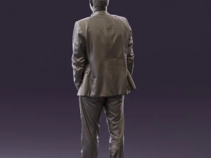 man in opened suit 0571 3D Model
