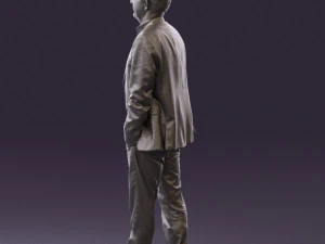 man in opened suit 0571 3D Model