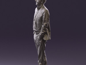 man in opened suit 0571 3D Модель