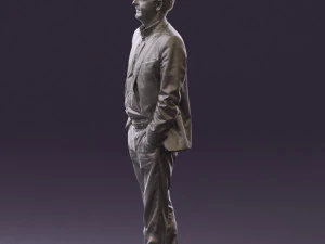 man in opened suit 0571 3D Model