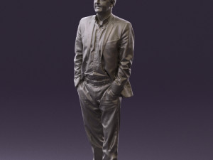 man in opened suit 0571 3D Модель