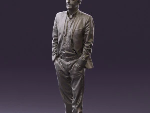 man in opened suit 0571 3D Model