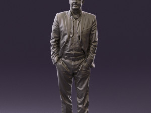 man in opened suit 0571 3D Модель