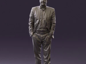 man in opened suit 0571 3D Model