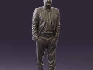 man in opened suit 0571 3D Модель