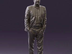 man in opened suit 0571 3D Model