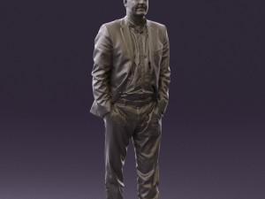 man in opened suit 0571 3D Модель