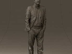 man in opened suit 0571 3D Модель