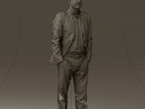 man in opened suit 0571 3D Model