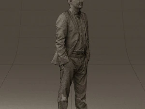 man in opened suit 0571 3D Model