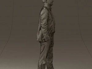 man in opened suit 0571 3D Model