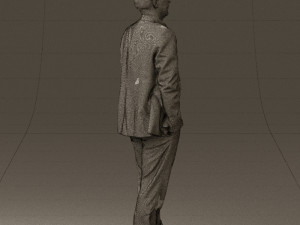 man in opened suit 0571 3D Модель