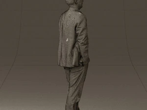 man in opened suit 0571 3D Model