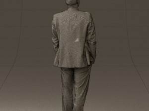 man in opened suit 0571 3D Модель