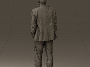 man in opened suit 0571 3D Модель