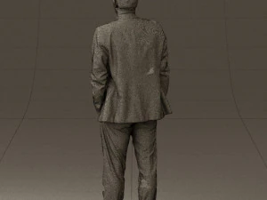 man in opened suit 0571 3D Model