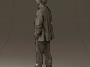 man in opened suit 0571 3D Model